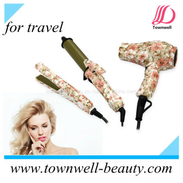 China Factory Mini Set Hair Straightener Curler Dryer for Travel